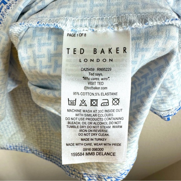 Ted Baker London Printed Golf Polo Size 6 EUC - Picture 6 of 8